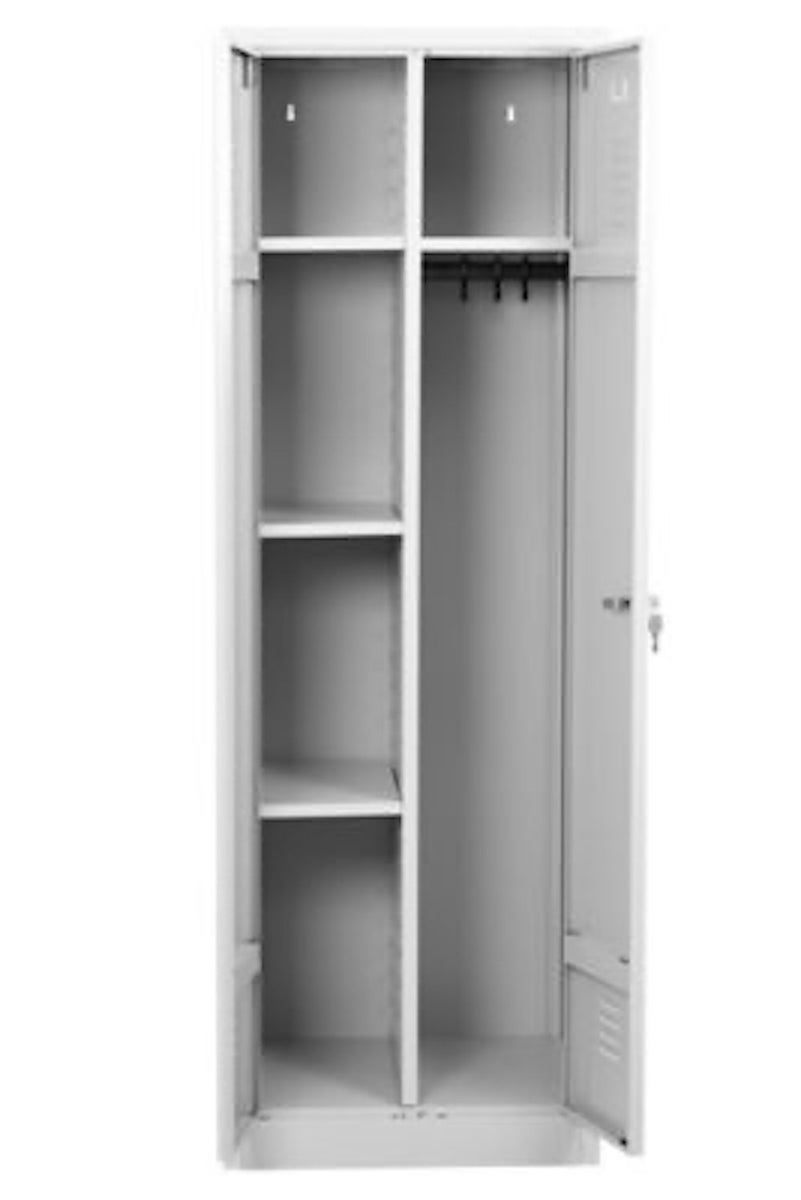 PROREGAL Metalen Locker Flamingo HxBxD 180 x 60 x 50 cm Cilinderslot Grijs