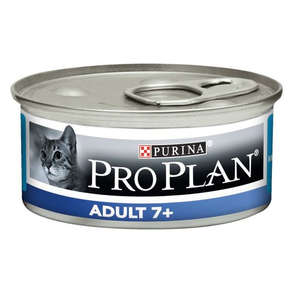 Ração Húmida Purina Pro Plan Adult 7  24x 85g Atum