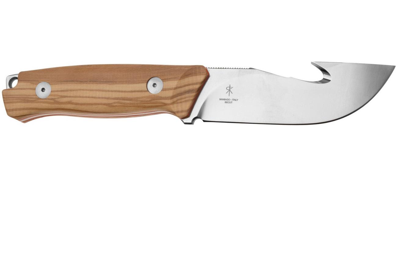 Fox Knives Rifle Ejector FX-663 OL, Olive Wood vaststaand mes, Raven Knives design