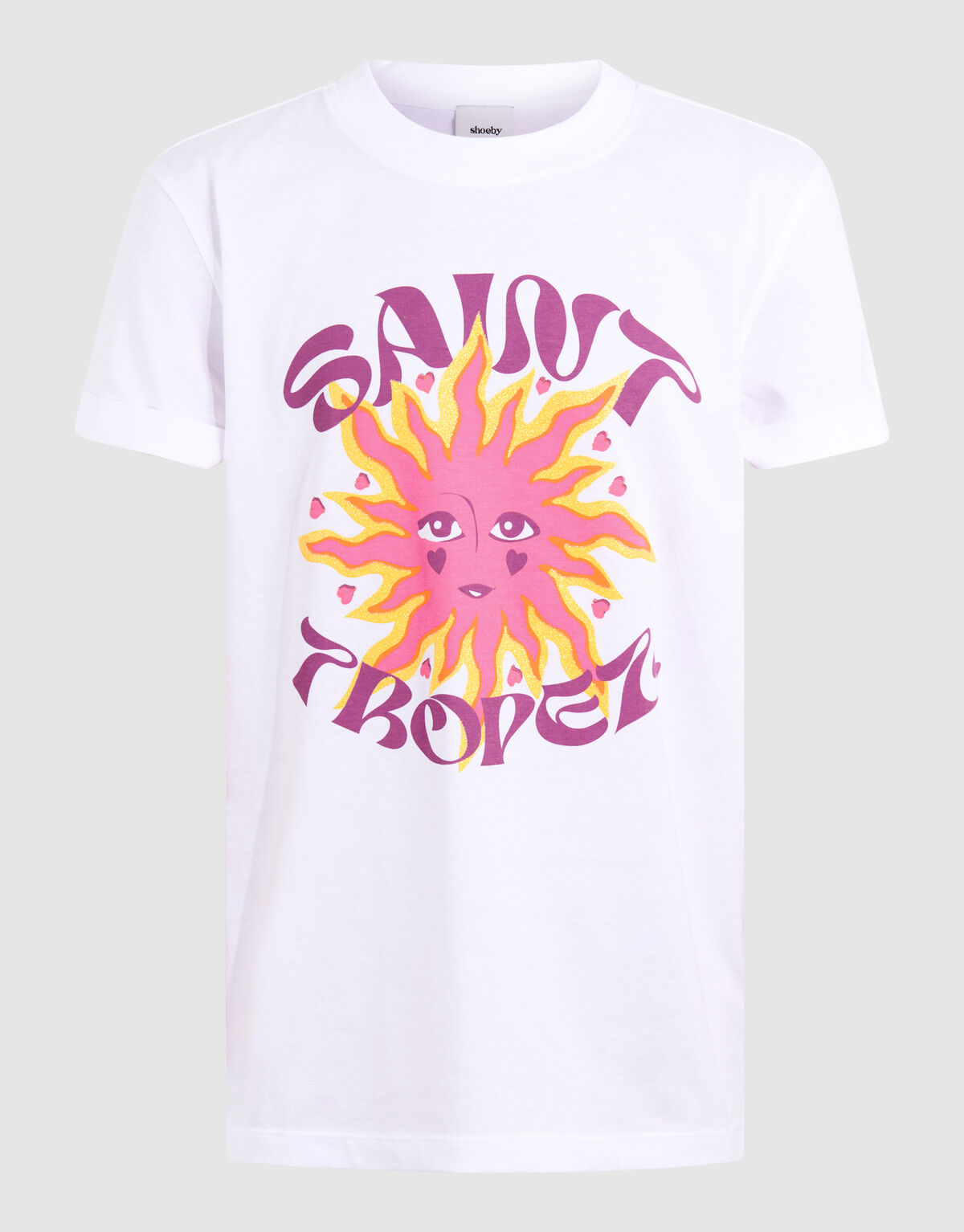 Saint Topez Artwork T-shirt Wit