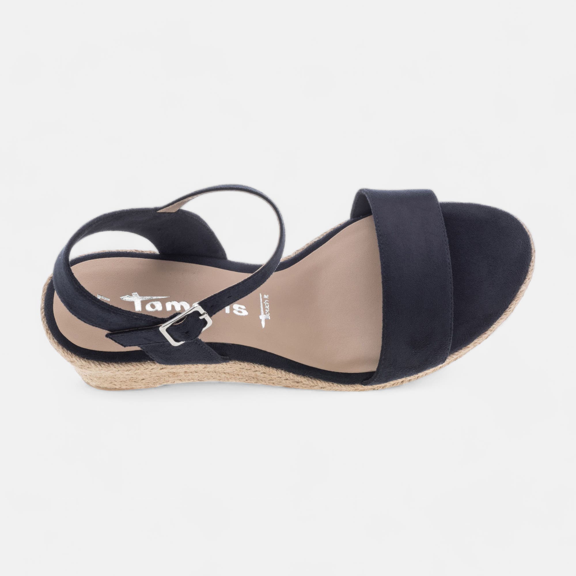 Espadrilles à talon compensé Femme bleu