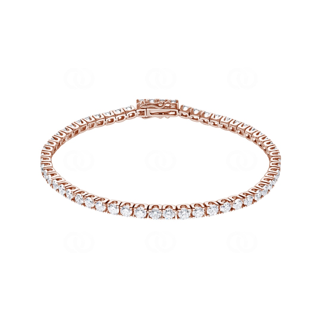 5.00 Karat Diamanten Tennisarmband 750/18 K Roségold