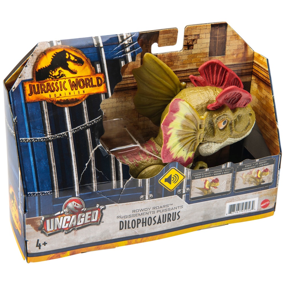 Jurassic World Uncaged Rowdy Roars Dilophosaurus Figur