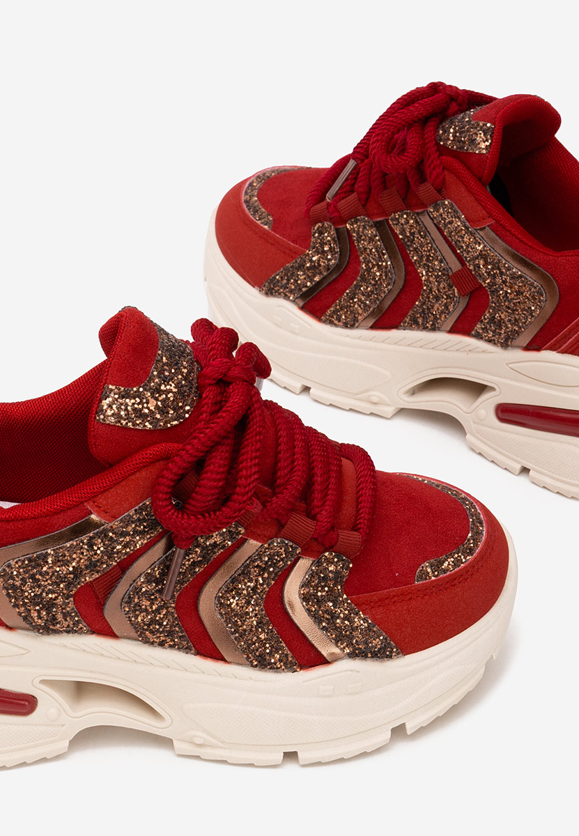 Baskets à plateforme bordeaux Rossia
