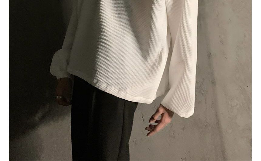 Savenne - Sweatshirt met lange mouwen, hoge hals en halve rits