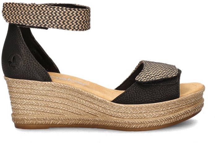 Rieker espadrilles zwart