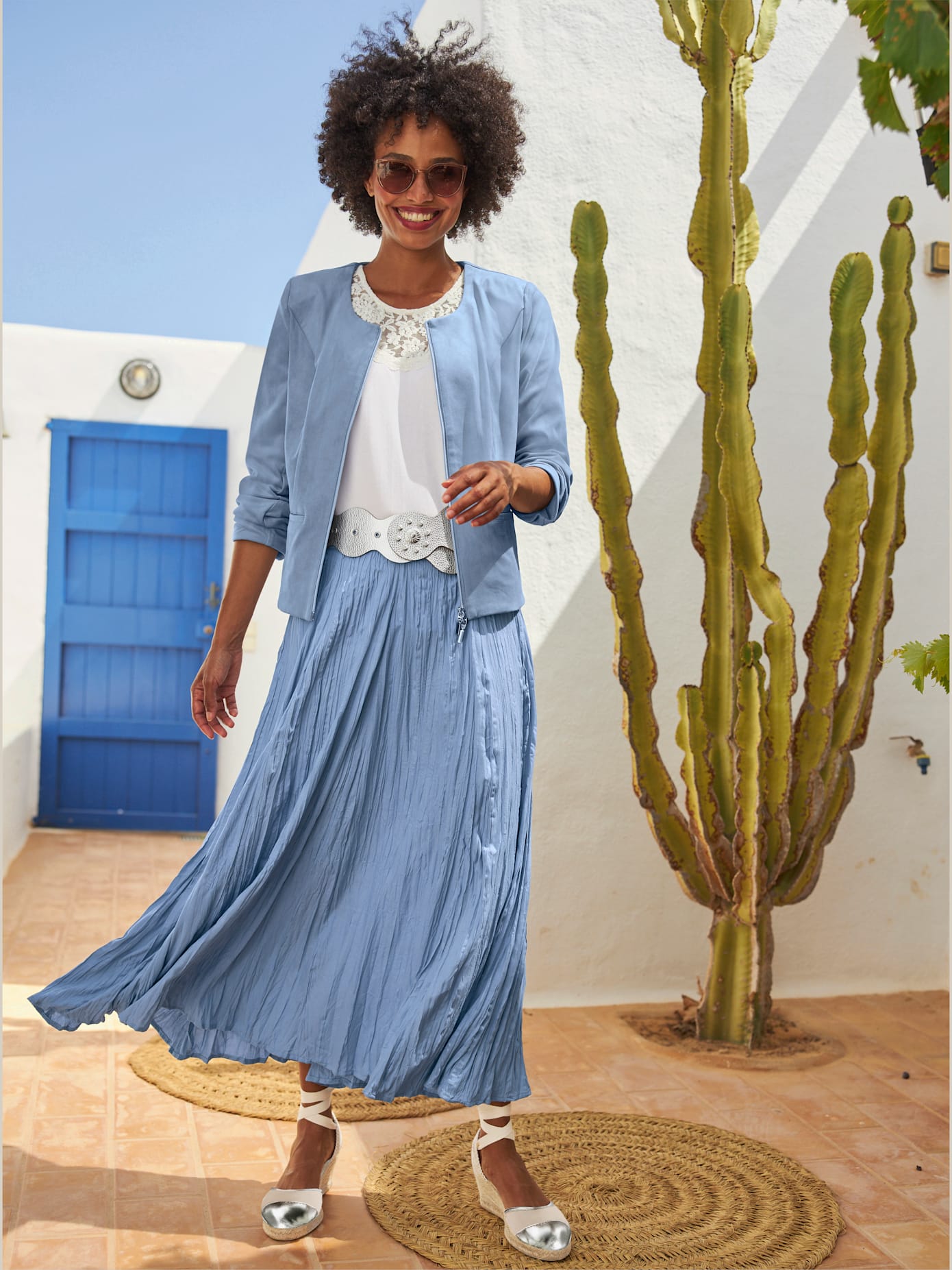 Blazer imitation cuir velours douce