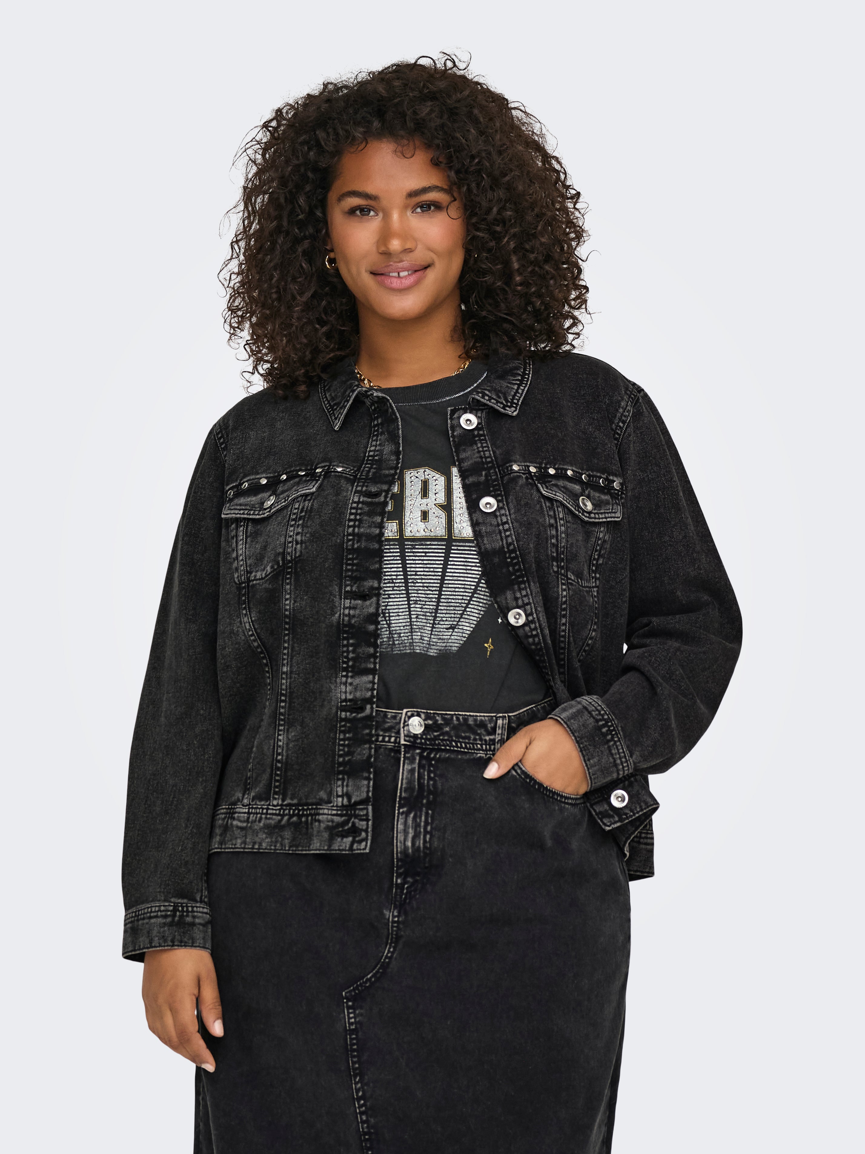 CARLEANA Jeansjacke Black