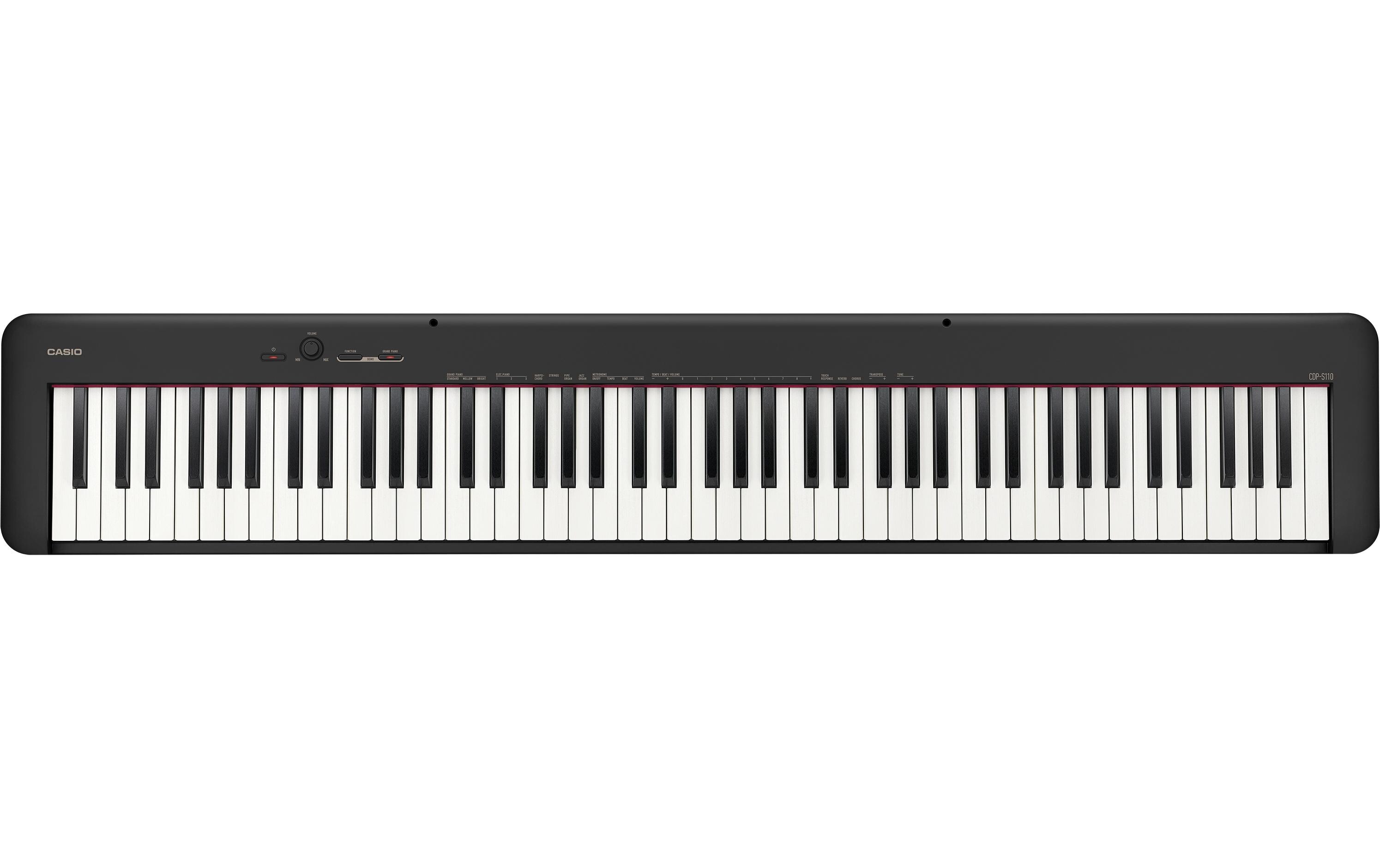 E-Piano CDP-S110BK Schwarz<br>Das Einsteigermodell der CDP-S Digitalpiano-Serie mit gewichtetem Scaled-Hammer-Action-Keyboard II mit 88 Tasten