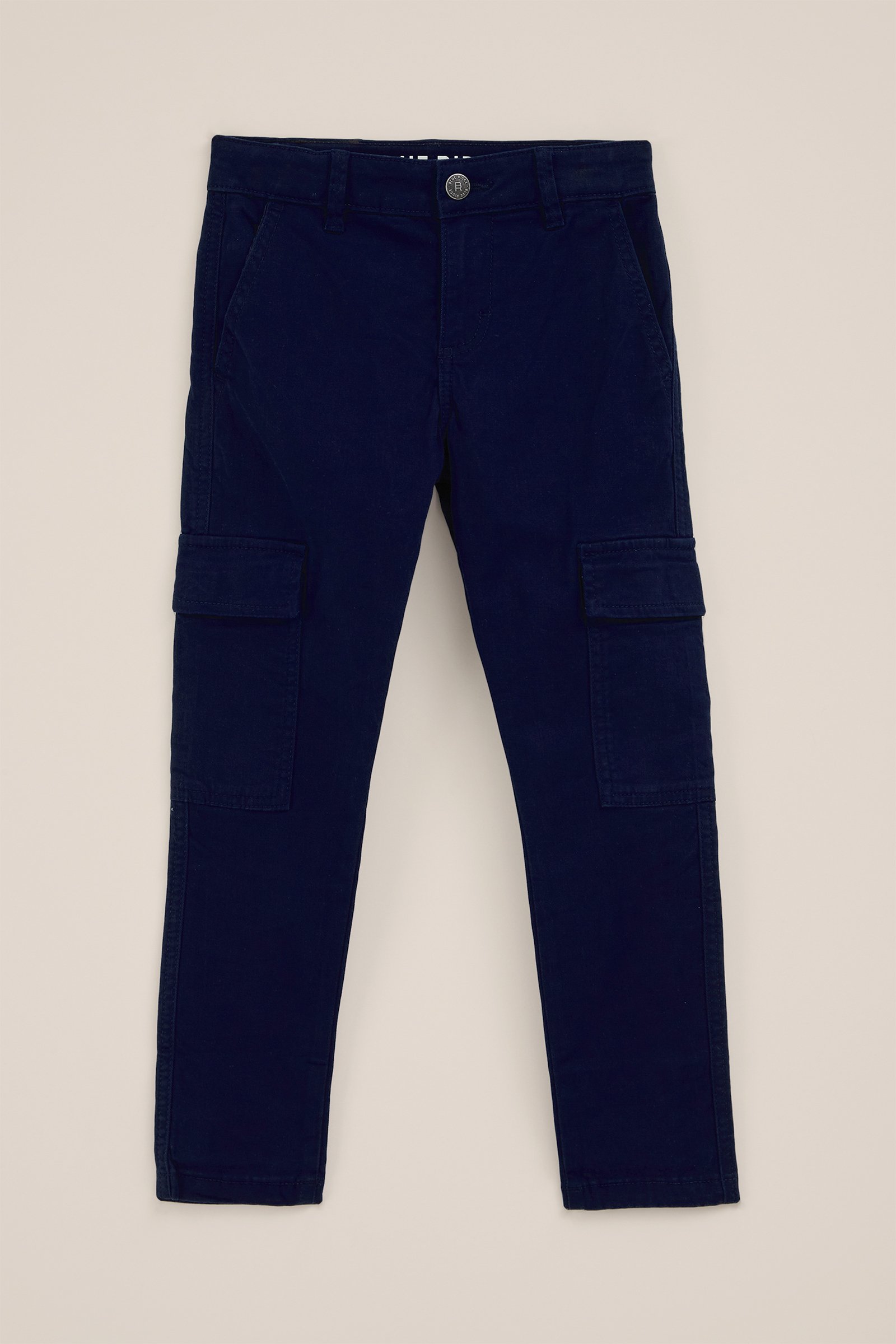 Jongens slim fit cargobroek WE Fashion Marineblauw