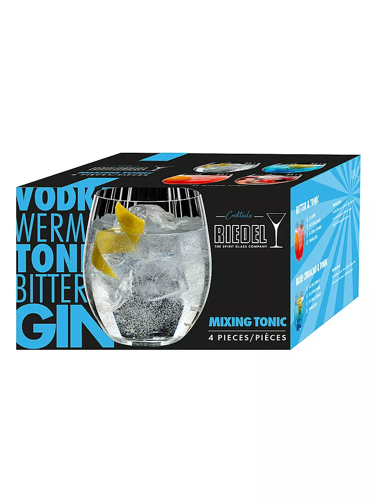 RIEDEL Gin Tonic Glas 4er Set MIXING 580ml transparent