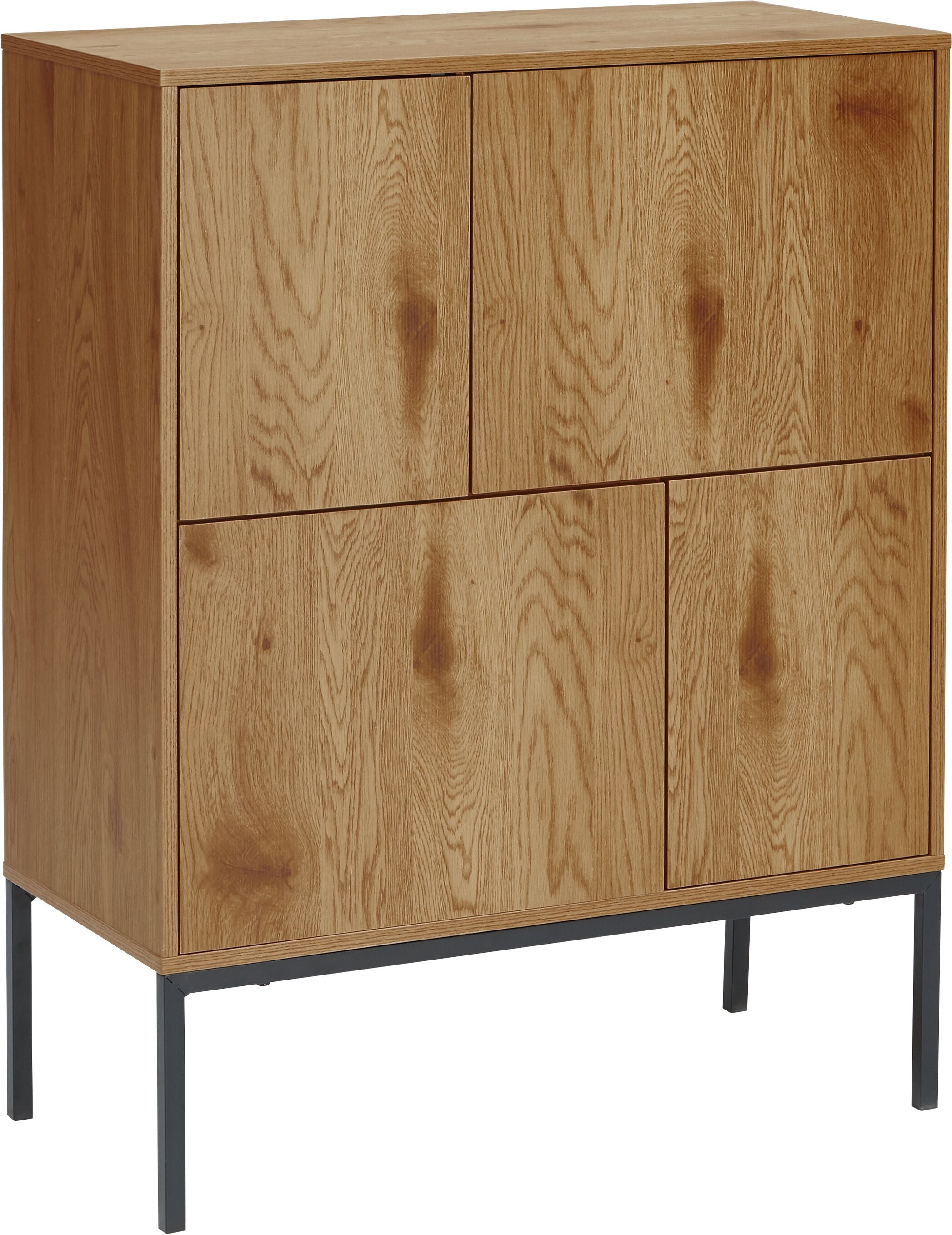 JEREMY Highboard - Braun / B: 80.0 cm x T: 40.0 cm x H: 103.0 cm