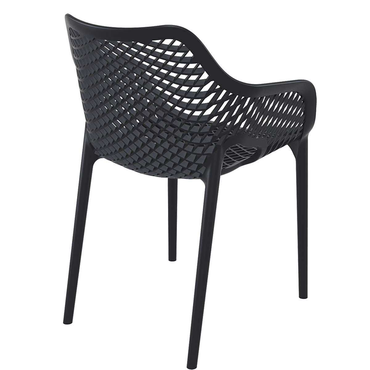 Garden Impressions Air XL set van 4 design tuinstoelen - Black