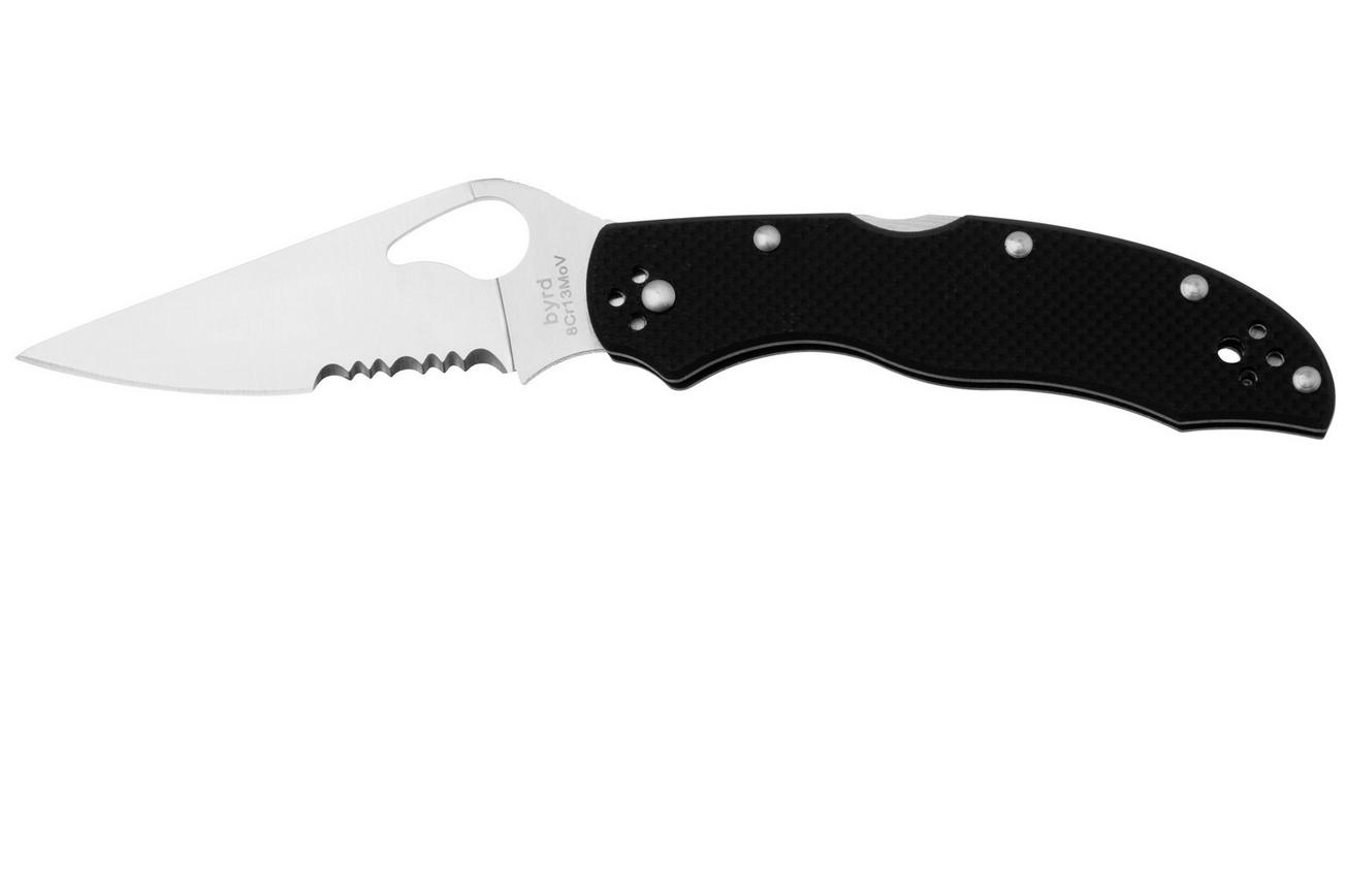 Spyderco Byrd Harrier 2 BY01GPS2 Black G10, partly serrated zakmes