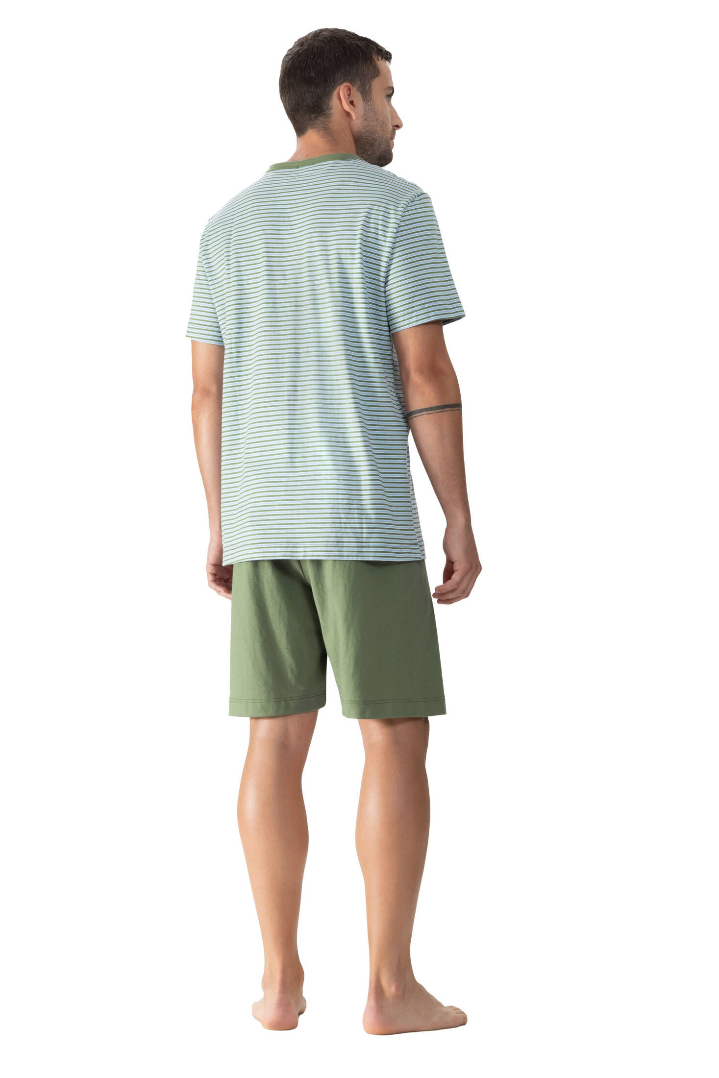 mey| Herren Schlafanzug Serie Micro Stripes