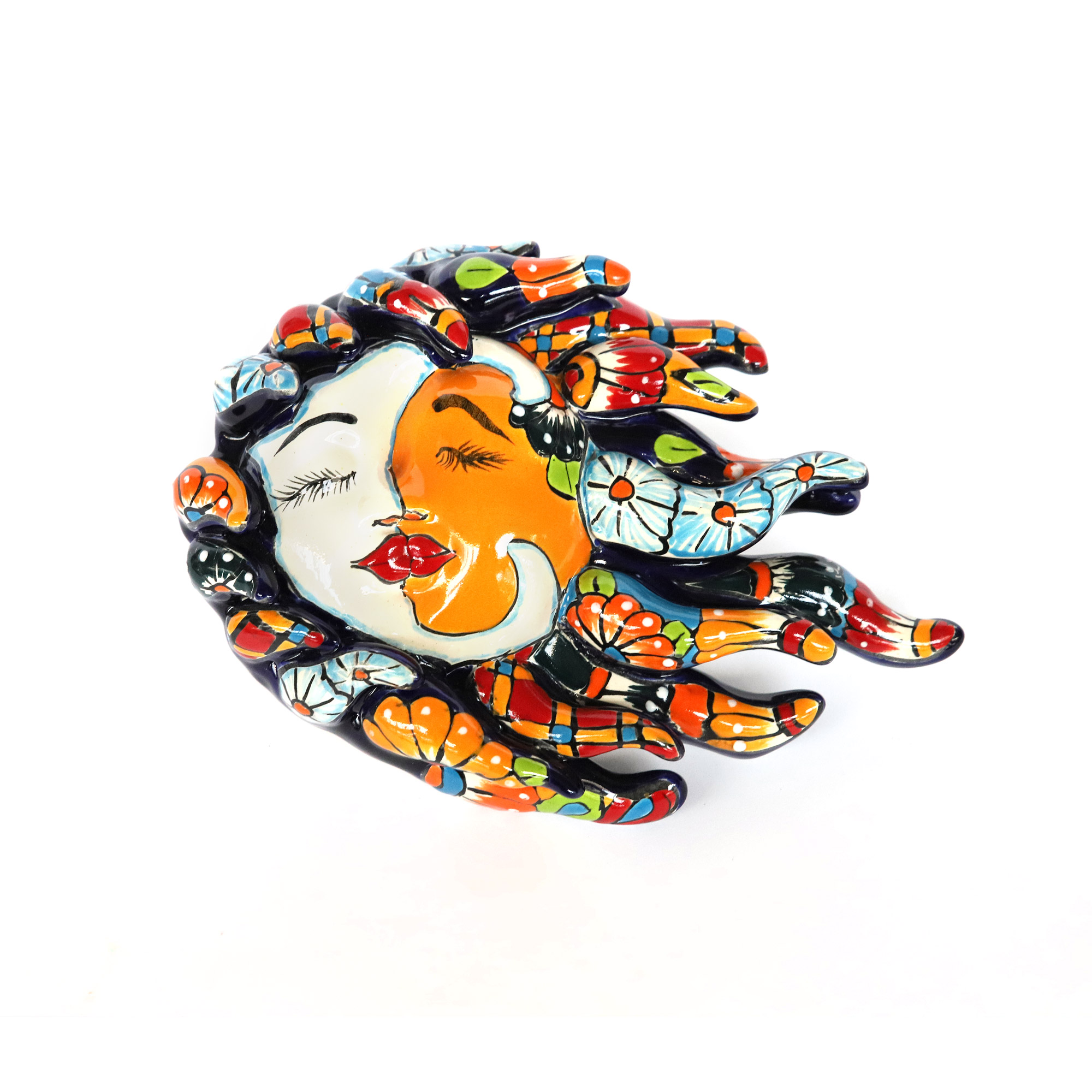 Keramik-Wandschmuck 'Besucon', multicolor, B 25 cm, H 18 cm, L 5 cm von fischer's lagerhaus