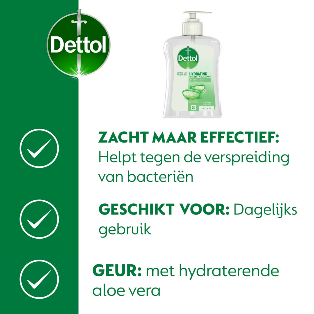 6x Dettol Handzeep Hydraterend Aloë Vera250 ml