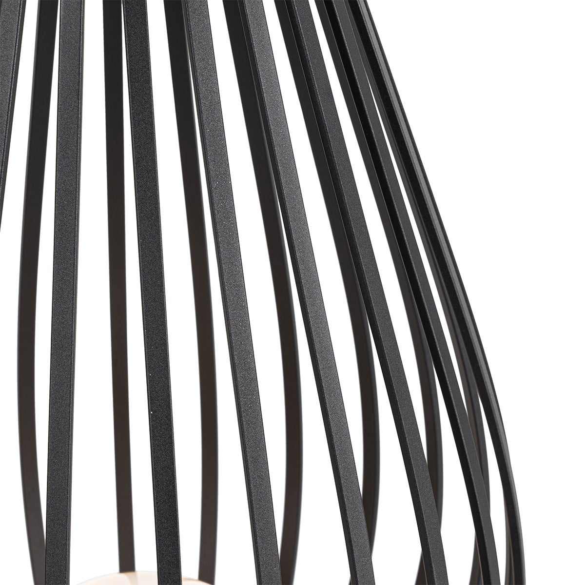 QAZQA - Design vloerlamp | Staande lamp | Lamp | Licht, zwart met opaal kap, 70 cm - Angela - Staal, rond - LED-compatibel, E27