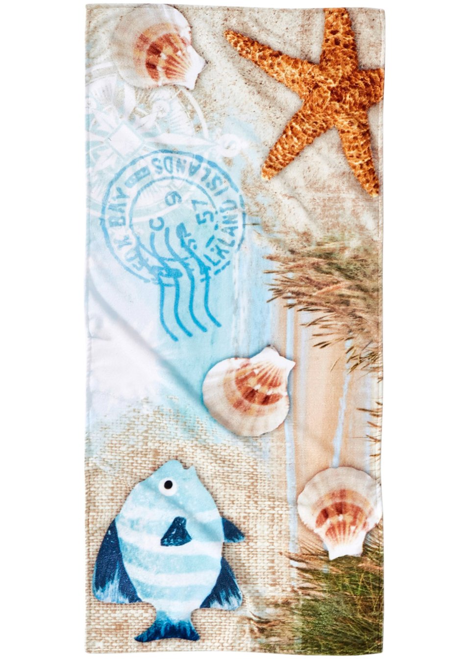 Drap de plage imprimé marin