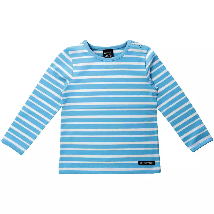 Villervalla Shirt Langarm Stripes meeresblau