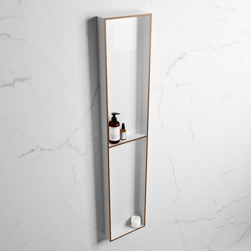 Mondiaz Easy nis 90x30x8cm 2 vakken rust/talc