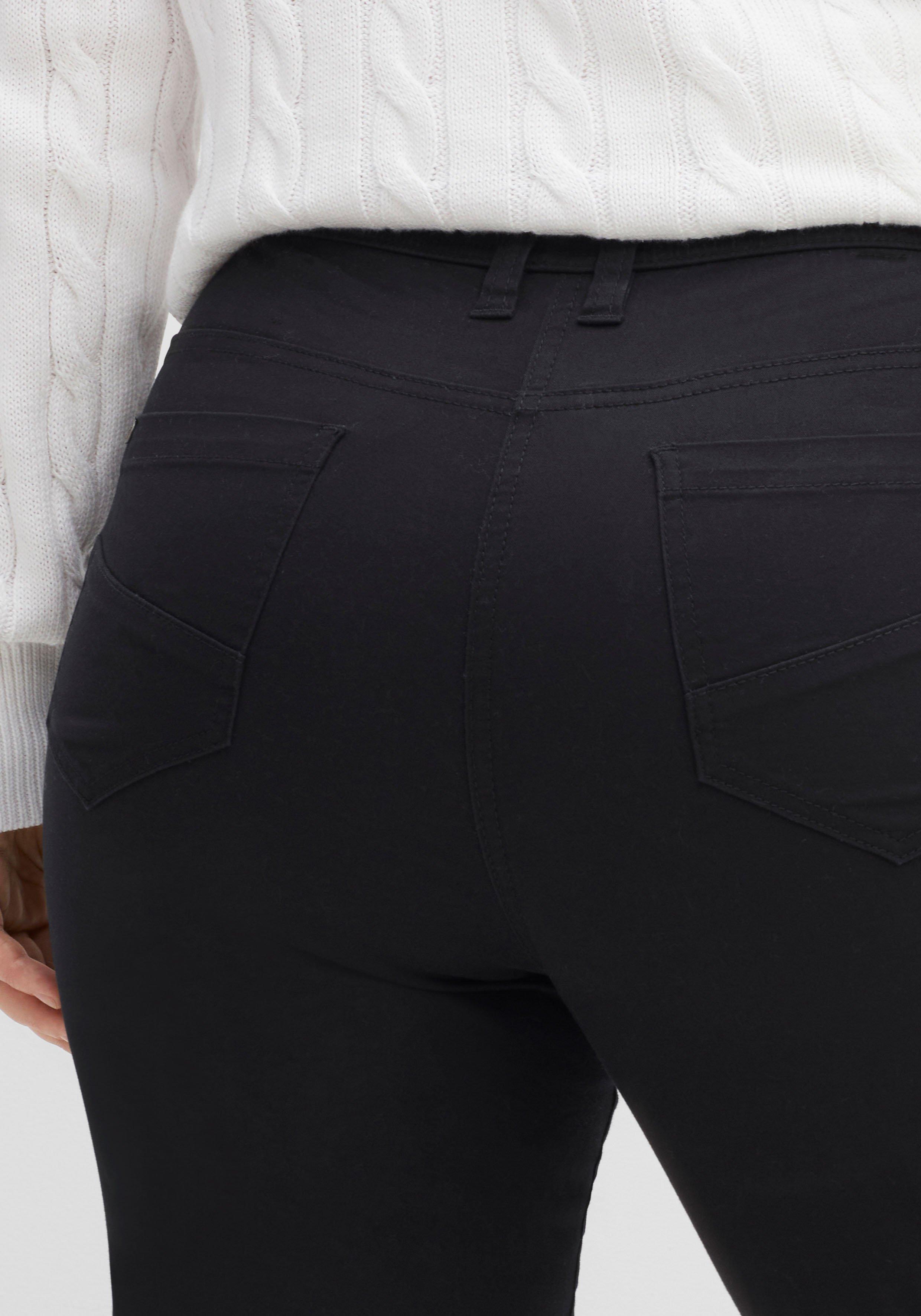 Skinny Twillhose mit Gummibund