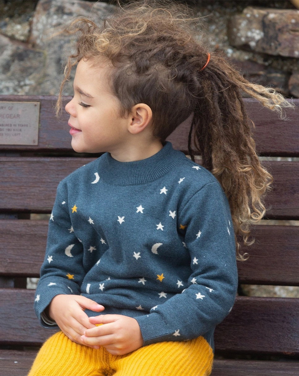 Strickpullover ANOTHER GOLDEN STARS in navy