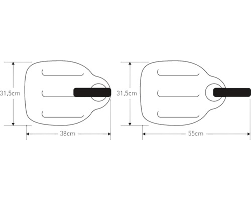 Tenneker® Pizzaschep Pizzaschep 55 x 31,5 x 4,5 cm Roestvrij staal Zilver