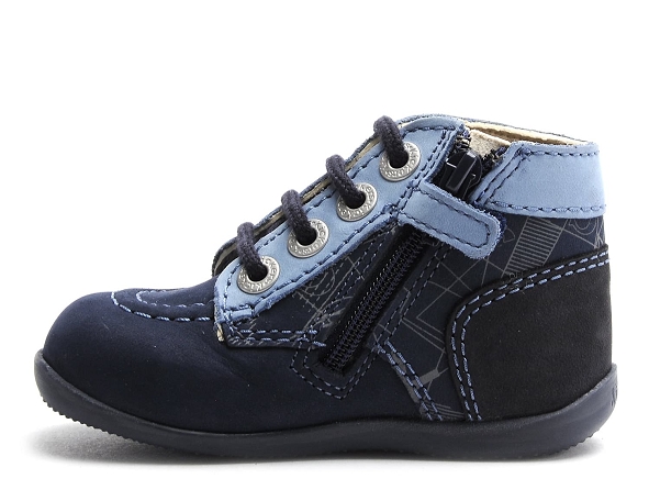 Kickers boots bottine bebe bonzip bleu