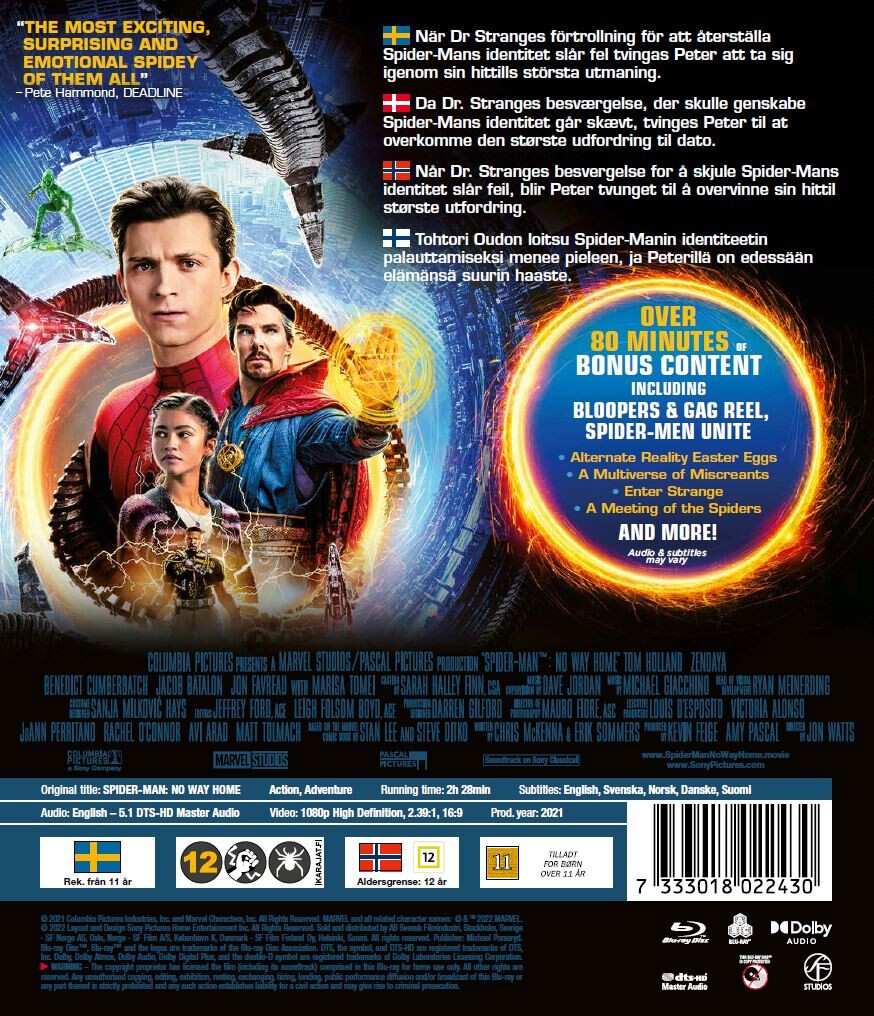 Spider-Man - No Way Home - 2021 - Blu-Ray