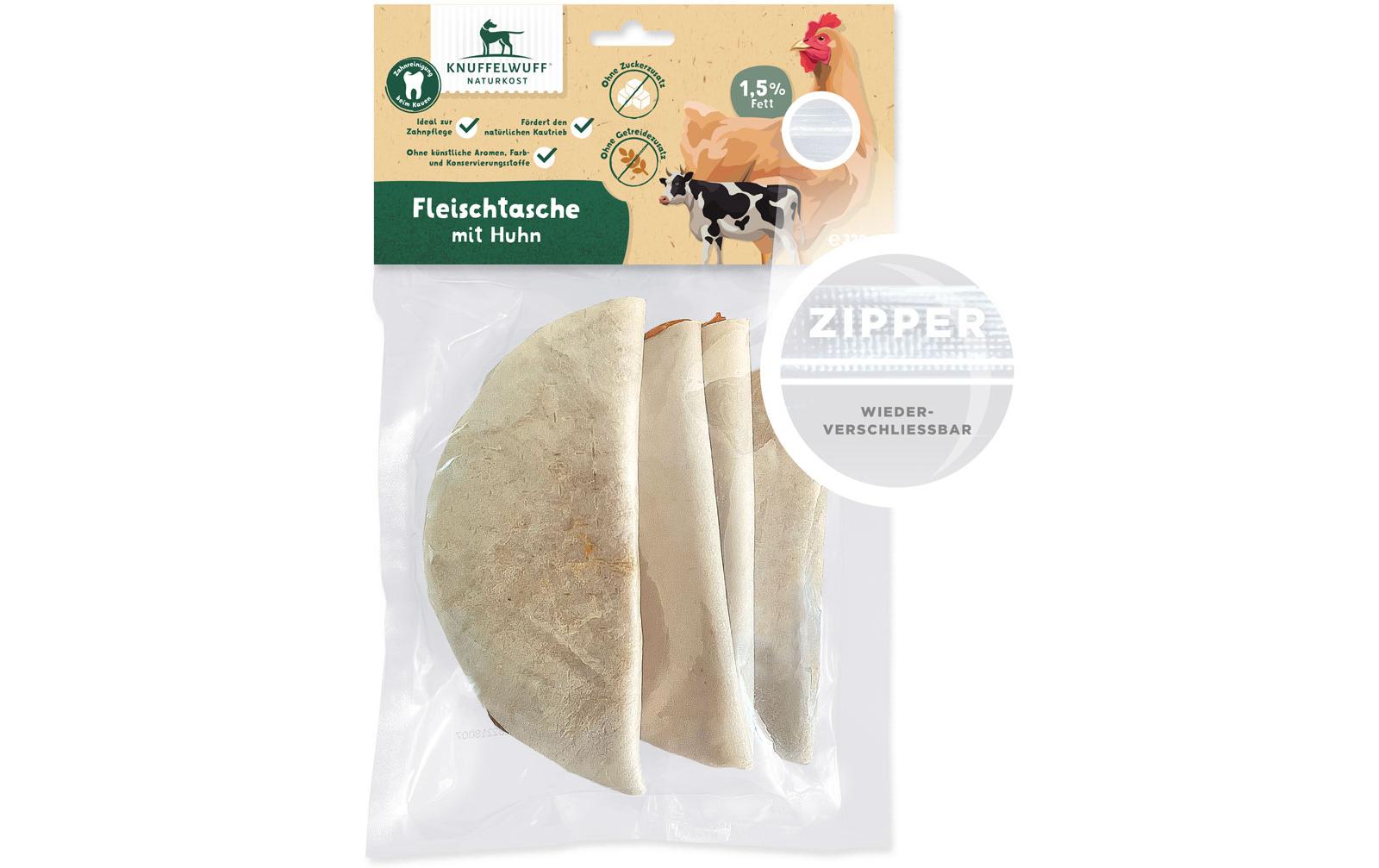 Kausnack Fleischtaschen 4 Stück ca. 320 gKausnack für Hunde