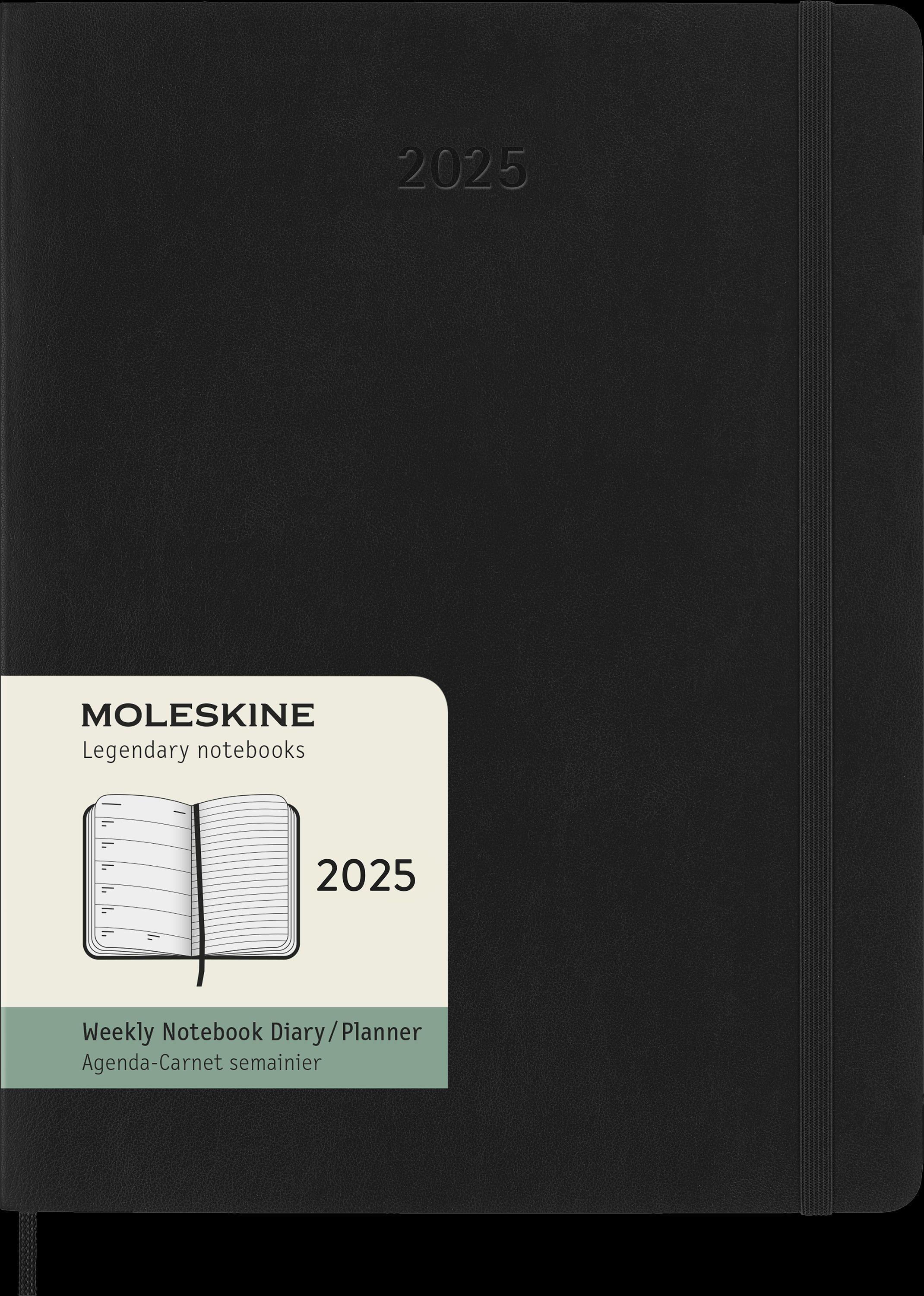 Moleskine 12 Monate Wochen Notizkalender 2025, XL