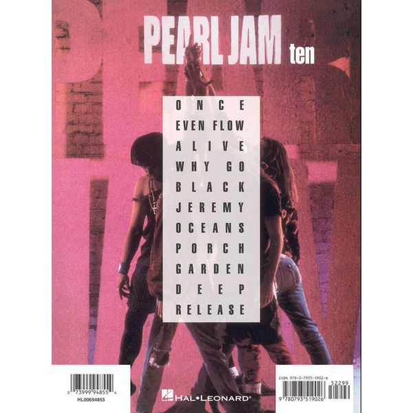 Pearl Jam Ten Songbook TAB