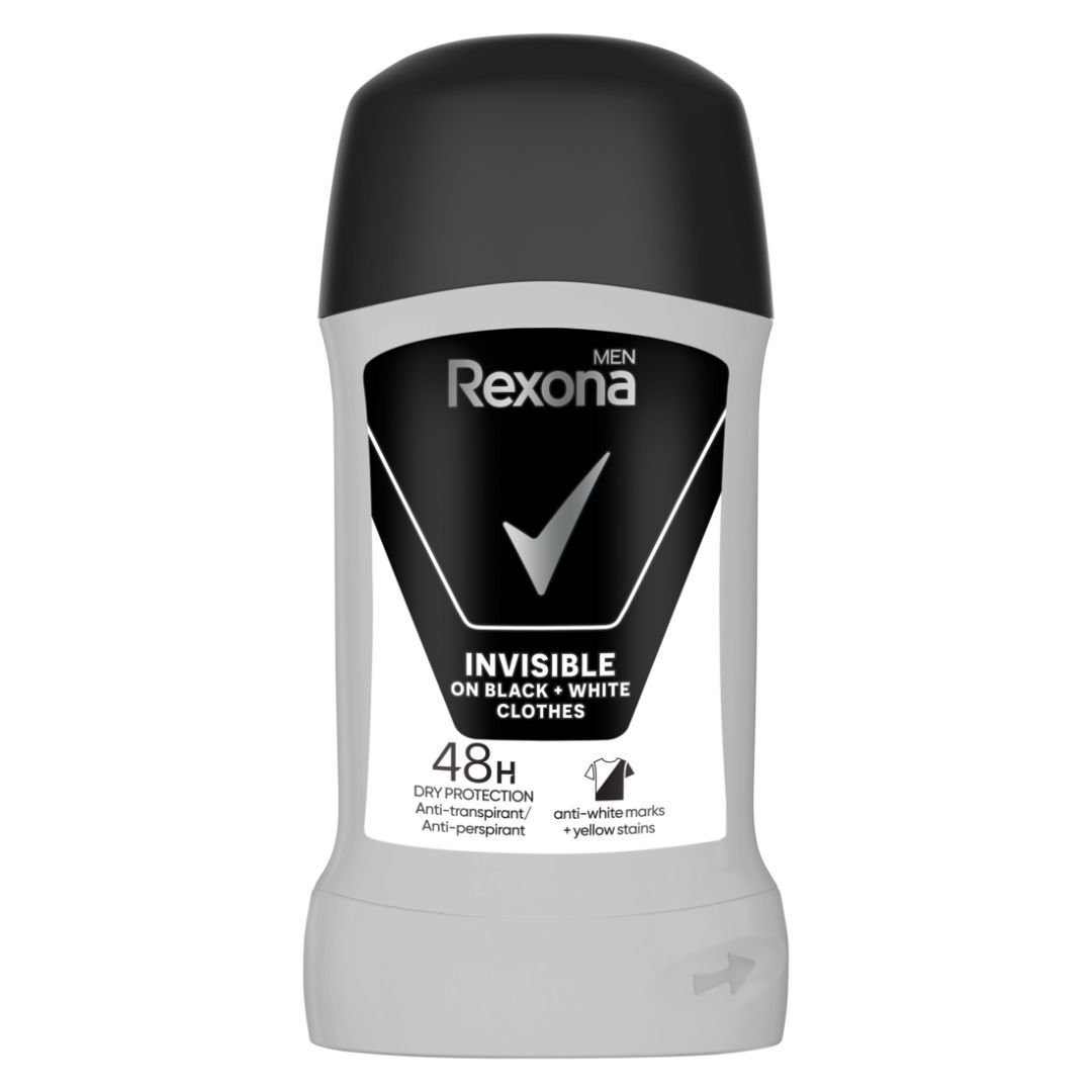 REXONA  Desodorizante Stick Invisible Black&White - 50ml