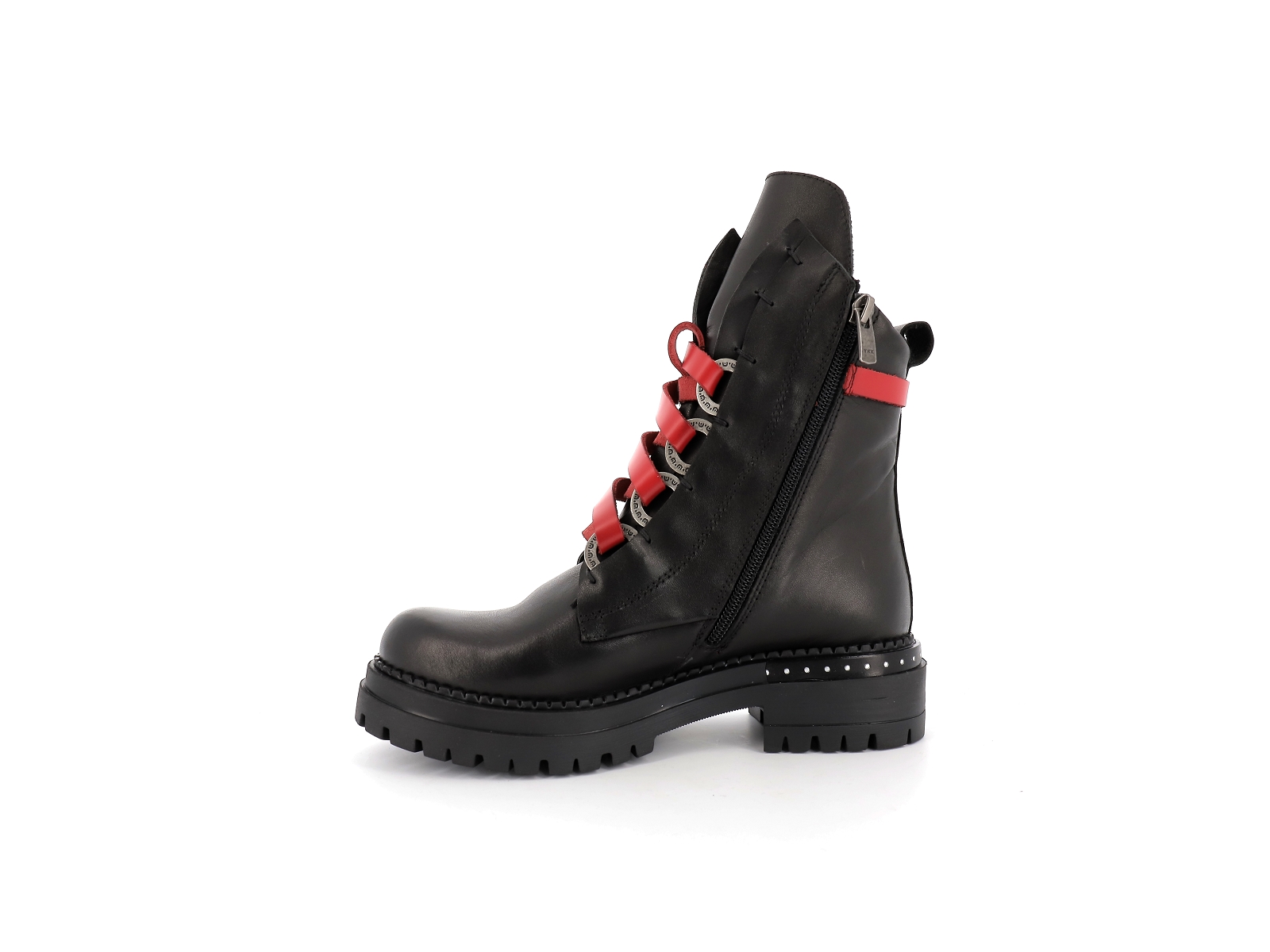 Metamorf ose-KAIDE Cuir Noir Rouge
