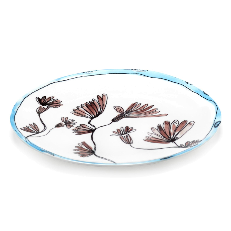 Serax Midnight Flowers by Marni Camelia Aubergine ontbijtbord Ø20