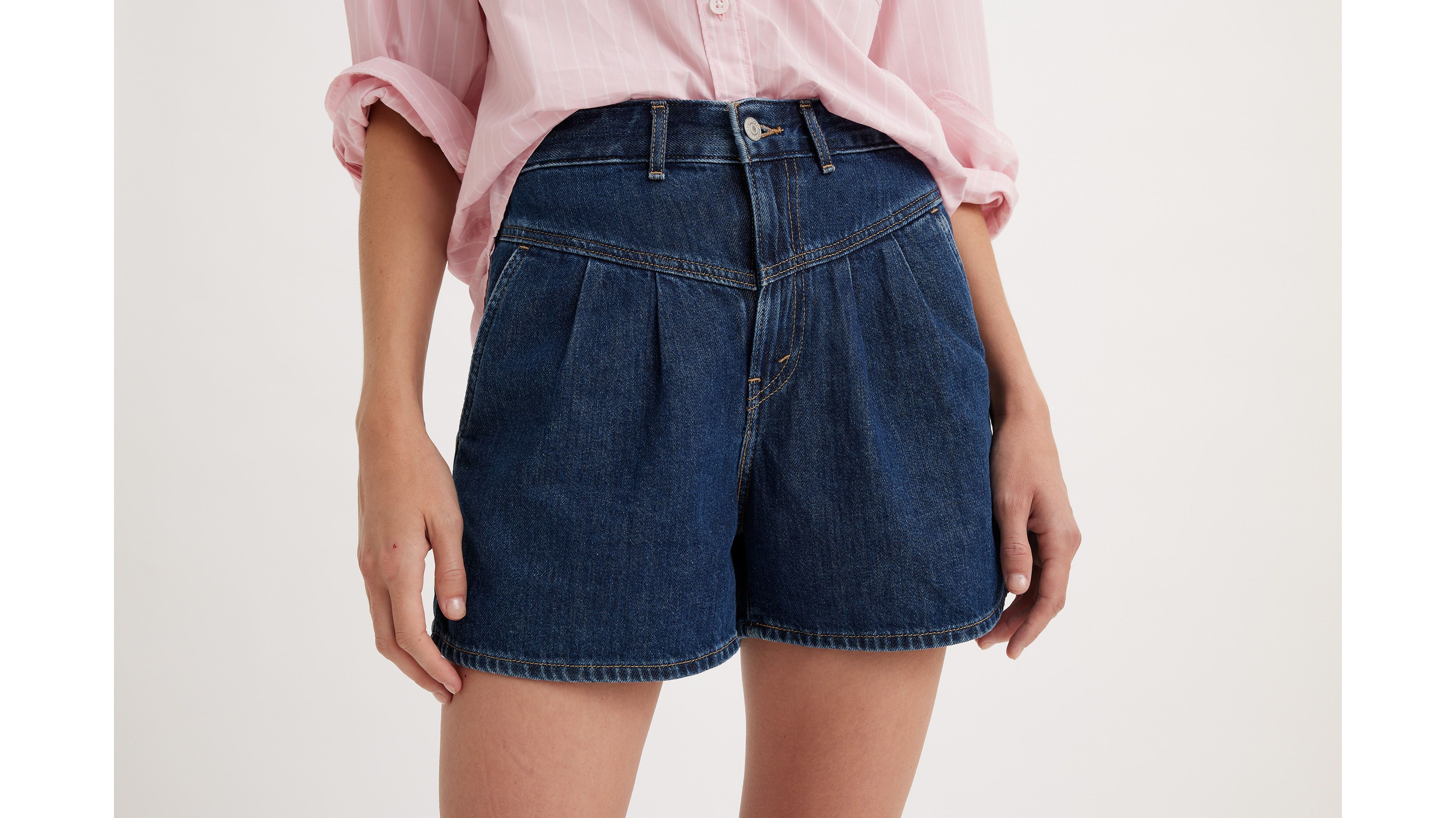 Short Mom Lightweight - Paper Map - Bleu