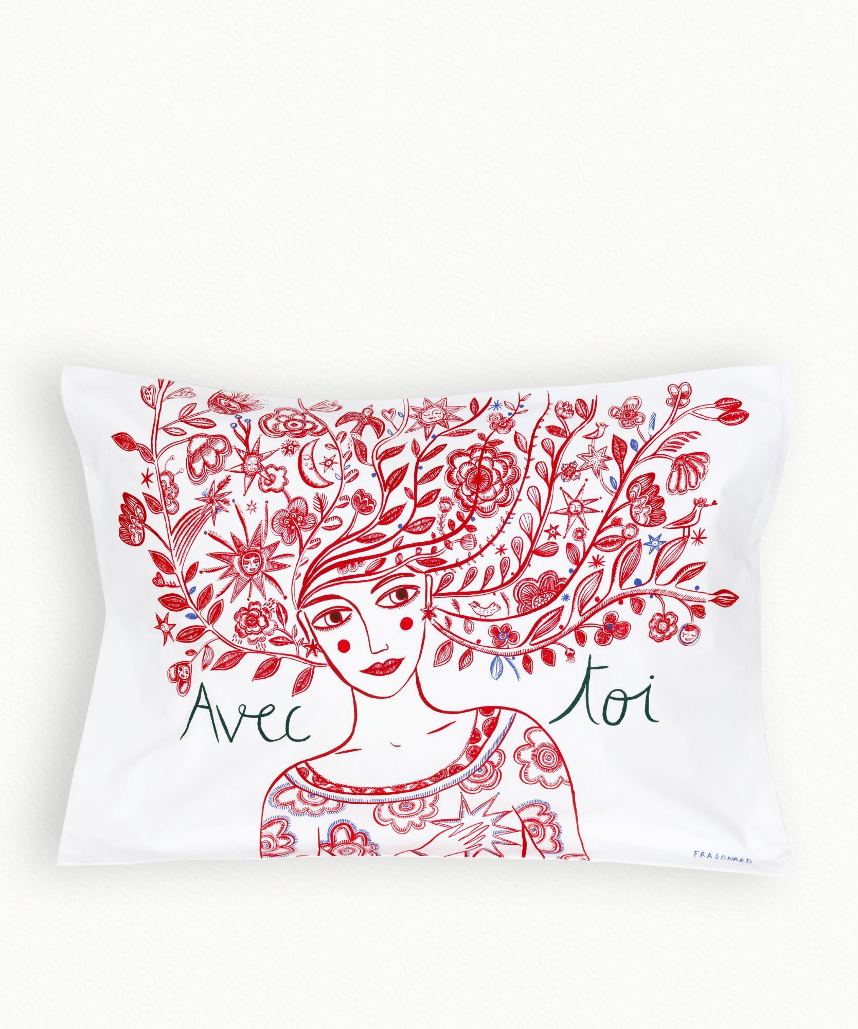2 Taies d' oreiller Douce Nuit  50 x 70 cm - Rectangle