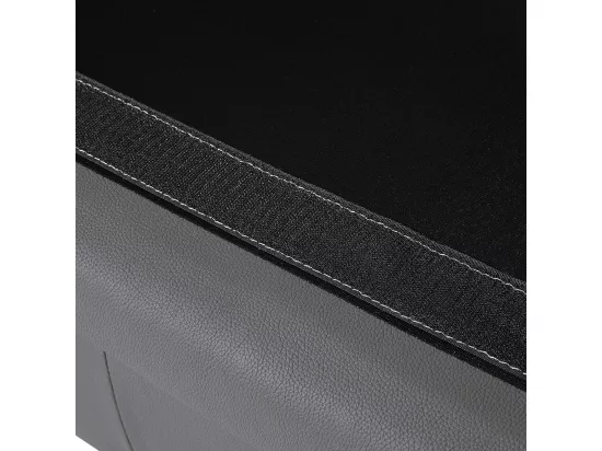 Canapé en cuir gris CHESTERFIELD