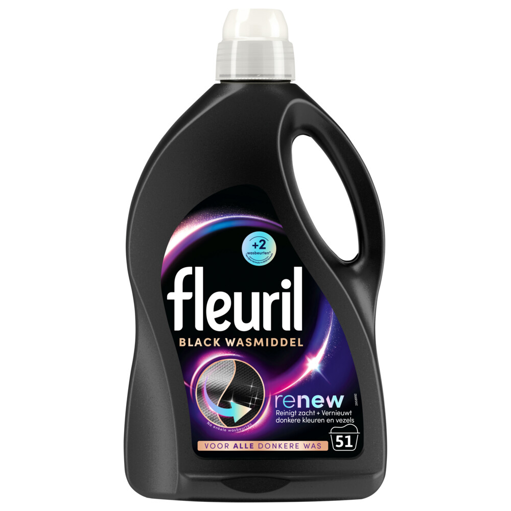 Fleuril Vloeibaar Wasmiddel Renew Zwarte Was 51 Wasbeurten2,55 liter