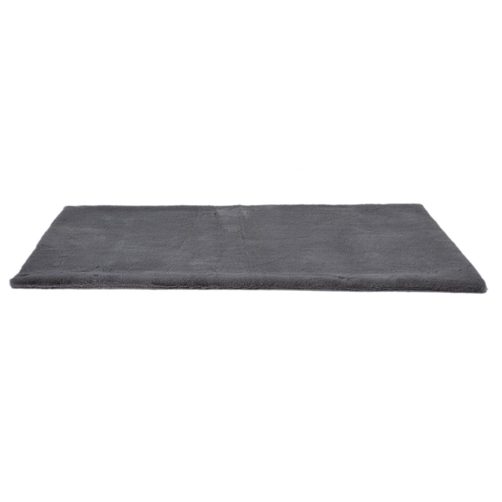 TAPIS IMITATION FOURRURE FIN GRIS 110X60CM