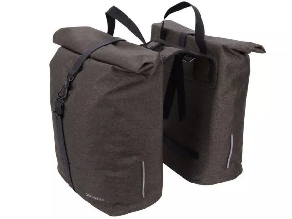 Contec Lim Double Sidetaskesæt, Olive Green, 2 x 17L
