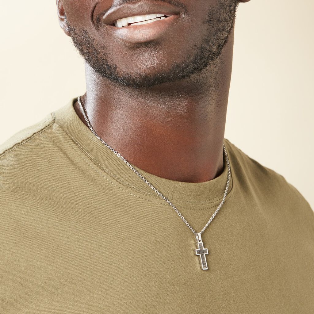 Collier Volcan Acier Blanc