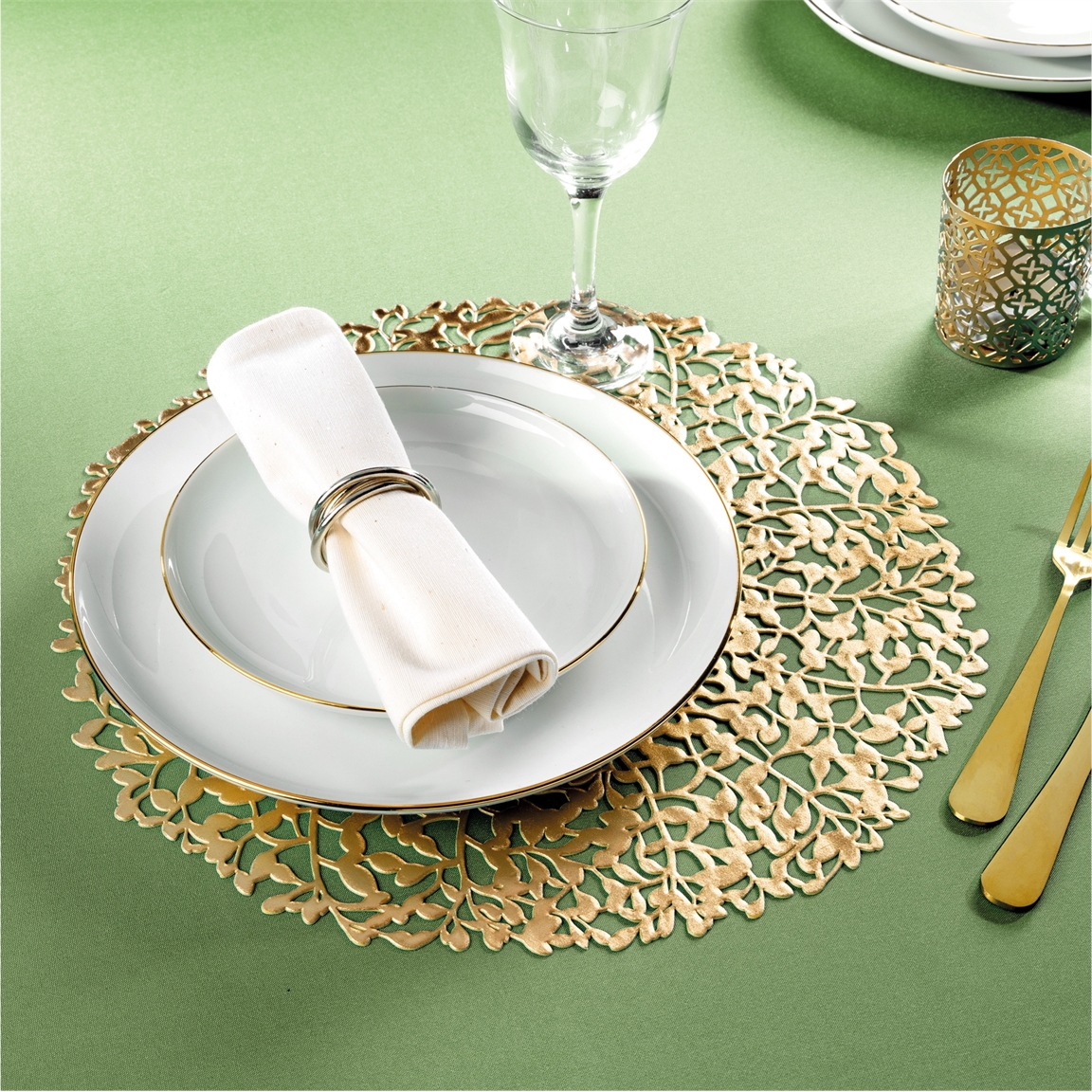 Lot de 4 sets de table Feuillage