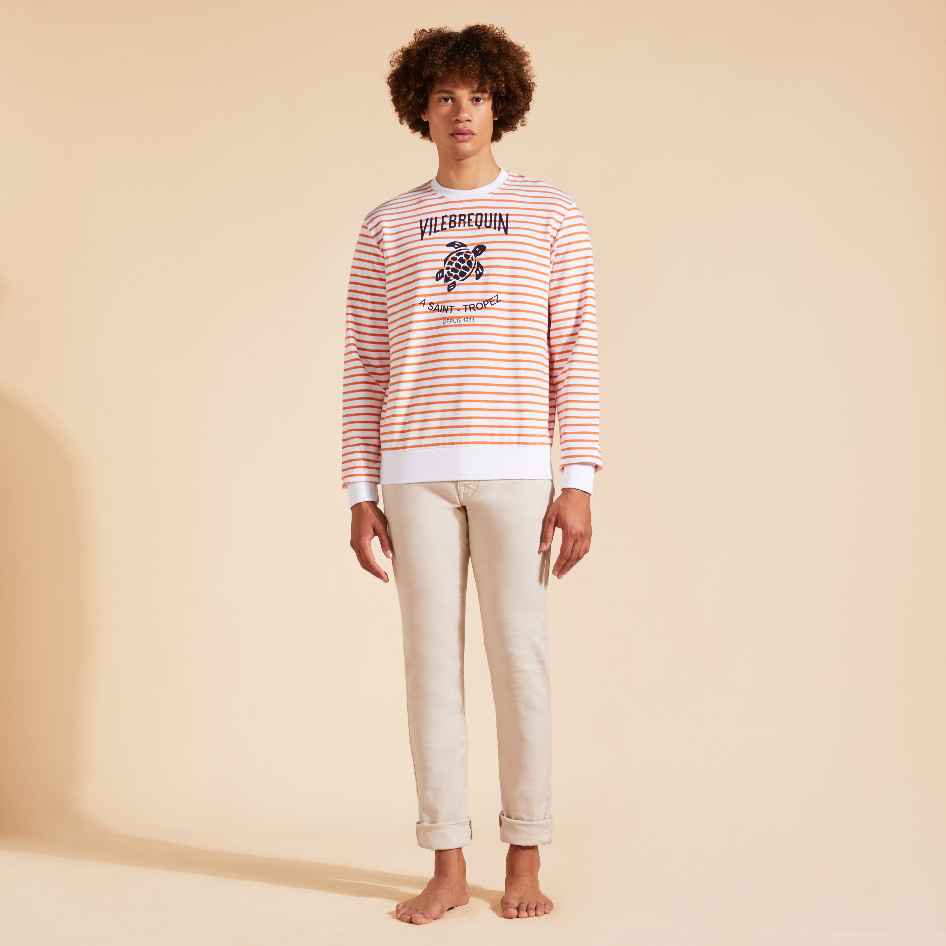 Sweatshirt en Coton Col Rond Homme
