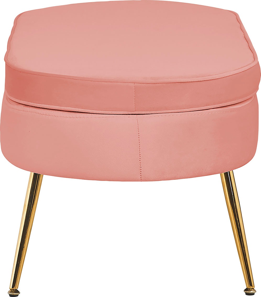 SalesFever Polsterhocker »Clam - Stilvoller Hocker« Elegantes Design in ovaler Form, 99cm Breite