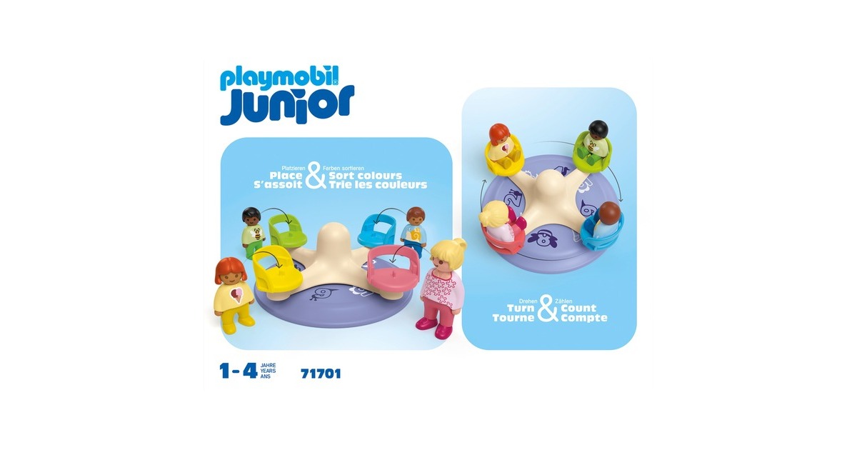 PLAYMOBILJunior - Cijfercarrousel Constructiespeelgoed  (71701)