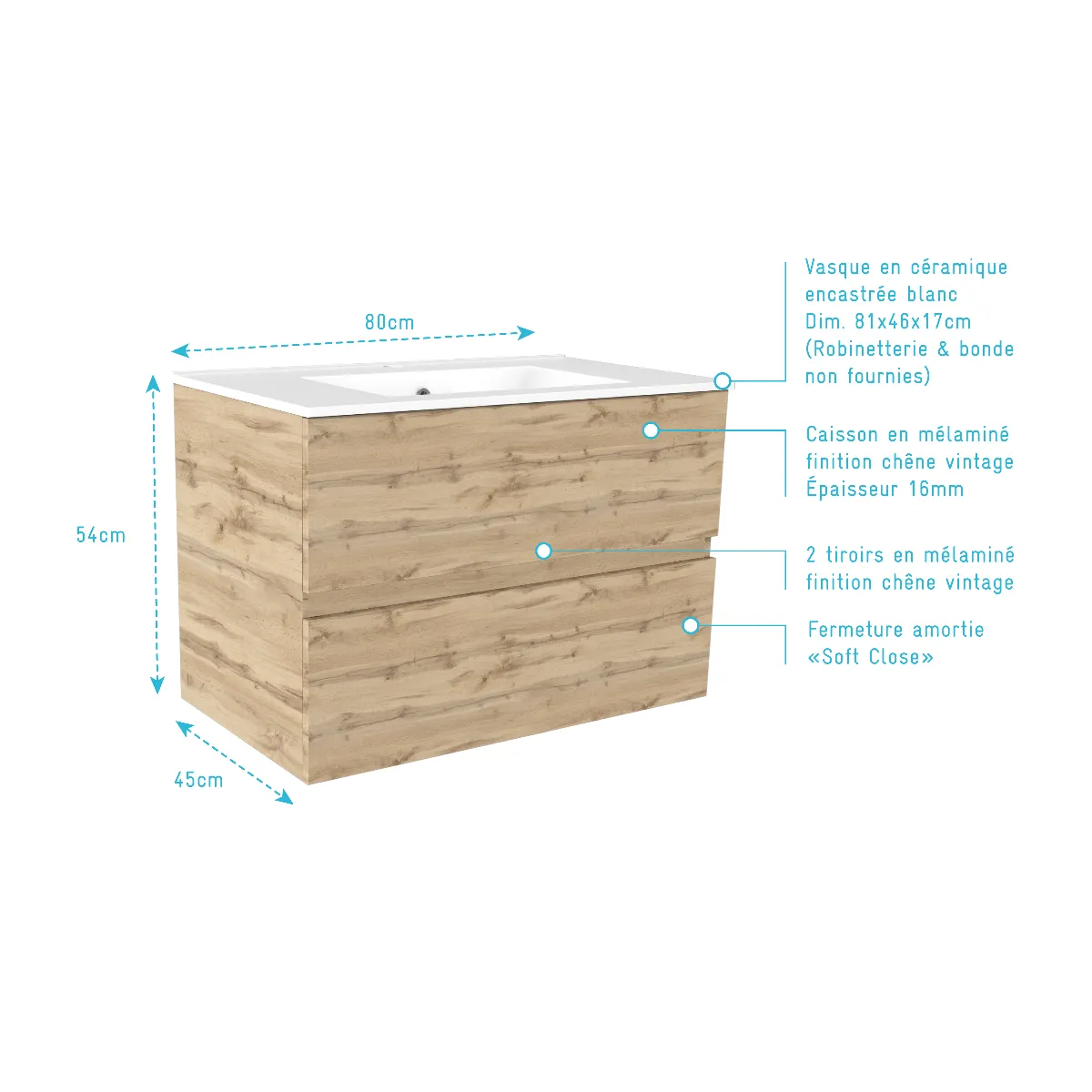 Aurlane Timber 80 cm