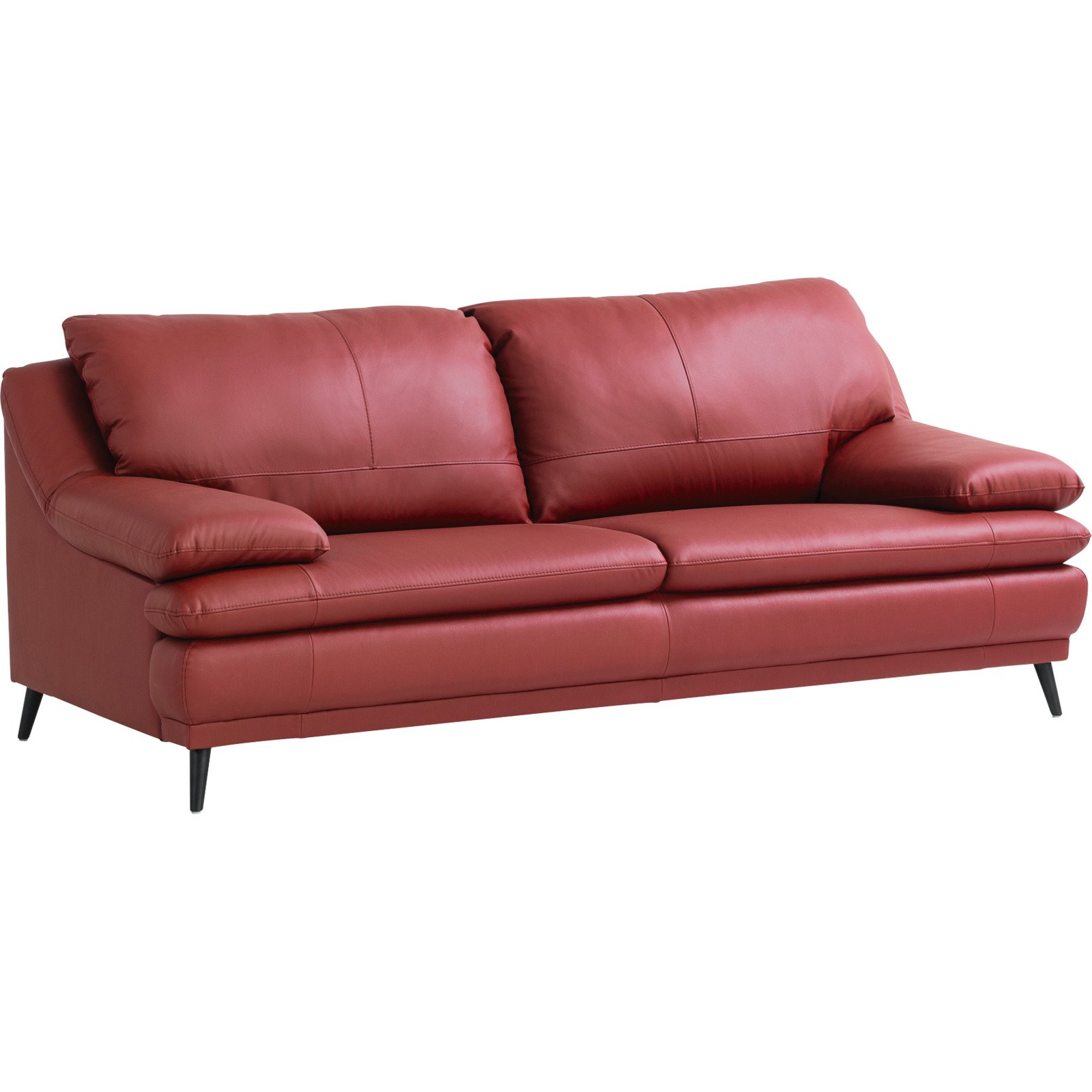 3er-Sofa Ferrara Leder Mix Rancho rot
