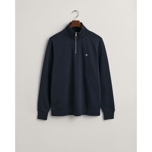 GANT Shield Half Zip Sweatshirt, Evening Blue, 3XL